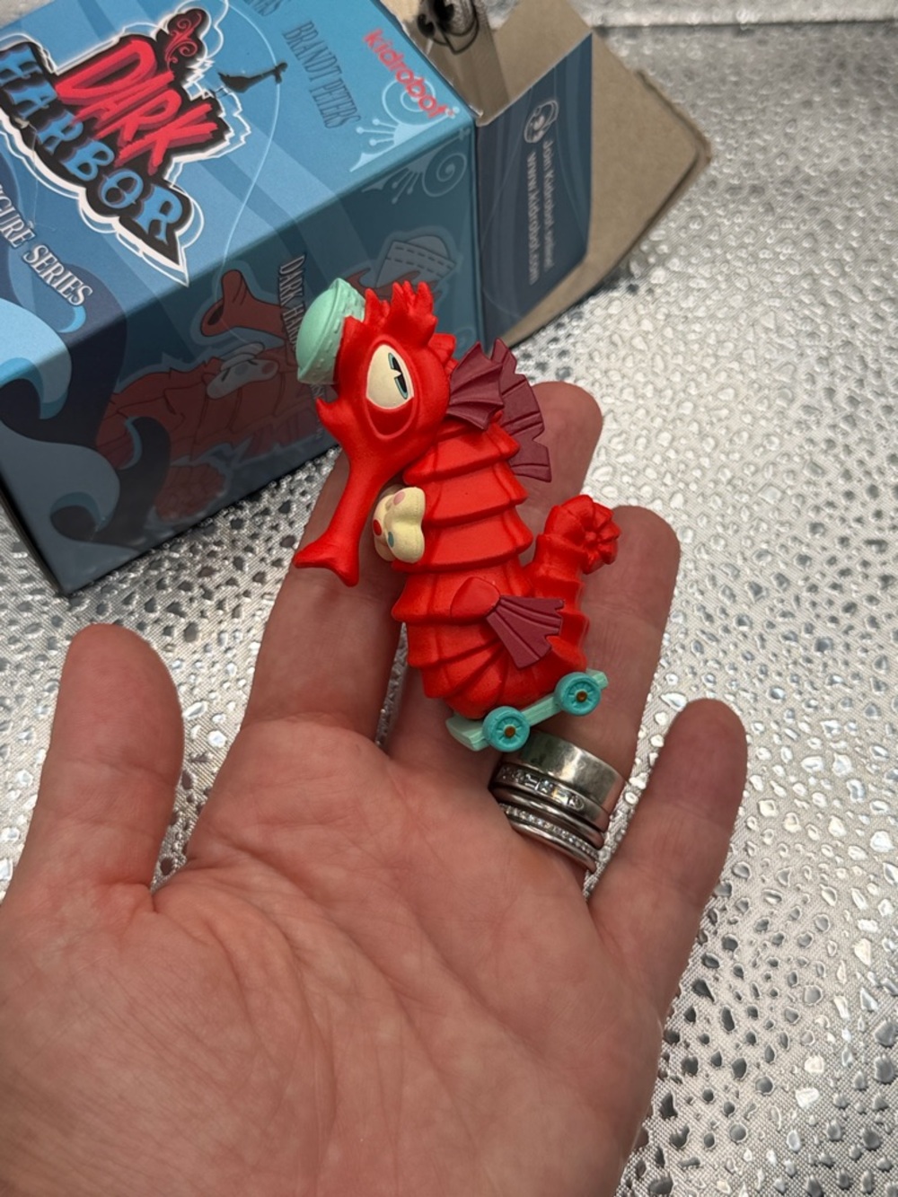 Kidrobot Dark Harbor 'Skipper' Red Seahorse Vinyl Mini Figure